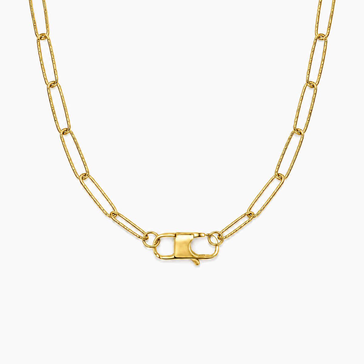 Collana Moschettone Martellata Gold 50 cm