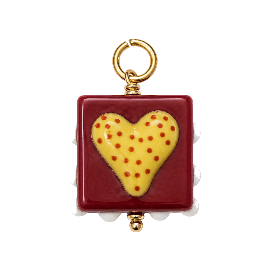 Cuore Amikette Quadrato Bordeaux