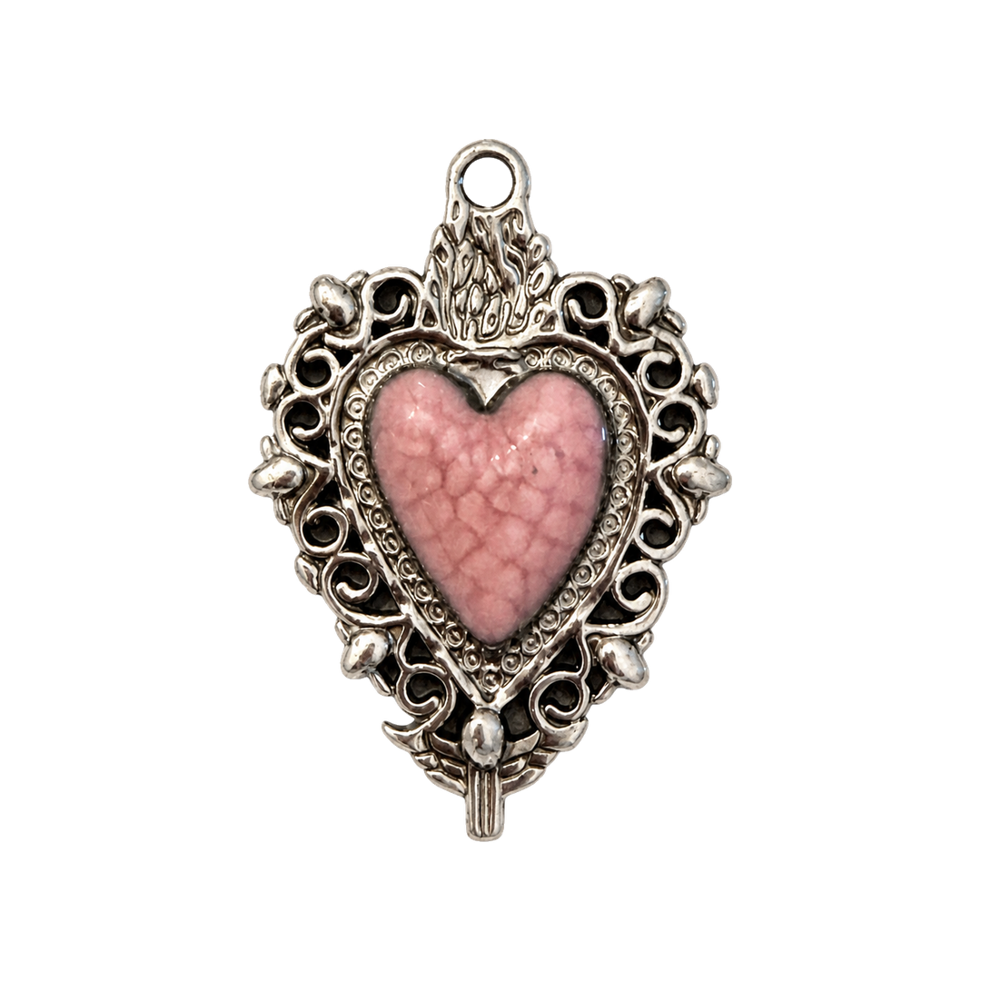 Sacro Cuore Pink Silver