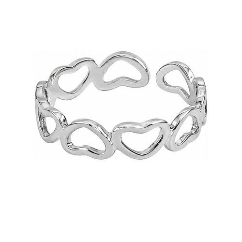 Anello Cuoricini Silver