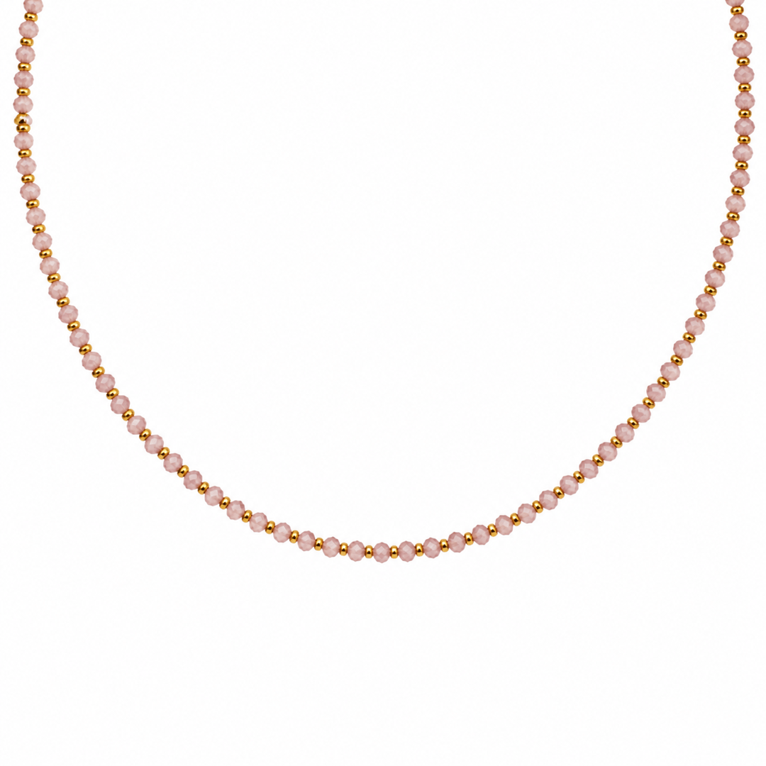 Collana Pietra Rosa 40 cm