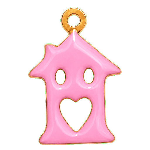 Charm Casetta rosa Le Amikette scontornato