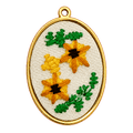 Charm Charm fiore giallo ricamato Le Amikette scontornato