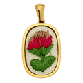 Charm Charm fiore ricamato ovale Le Amikette scontornato