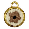 Charm Charm fiore ricamato tondo Le Amikette scontornato