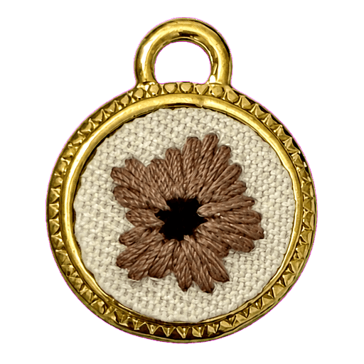 Charm Charm fiore ricamato tondo Le Amikette scontornato