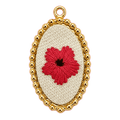 Charm Charm fiore singolo ricamato Le Amikette scontornato