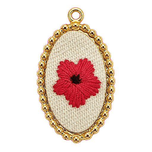 Charm Charm fiore singolo ricamato Le Amikette scontornato