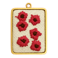 Charm Charm fiori fucsia ricamato Le Amikette scontornato