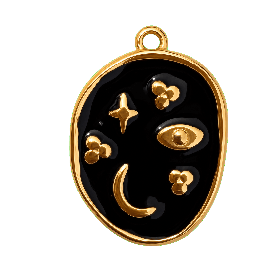 Charm Cielo stellato black Le Amikette scontornato