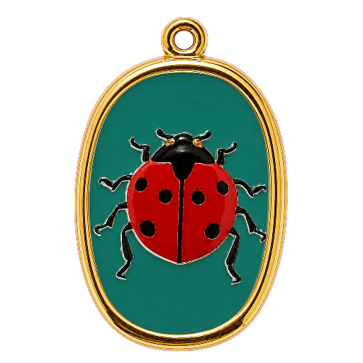Charm Coccinella rettangolare Le Amikette scontornato