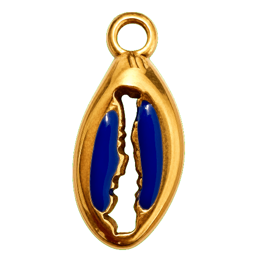 Charm Conchiglia smaltata blu Le Amikette scontornato