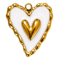 Charm Cuore  a Cuore White Le Amikette scontornato