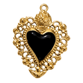 Charm Cuore Amikette big nero A Le Amikette scontornato