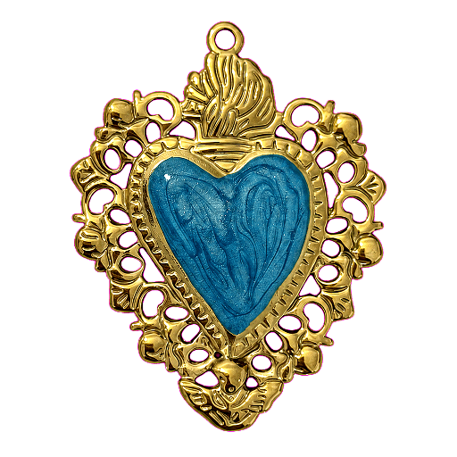 Charm Cuore Amikette big turchese Le Amikette scontornato
