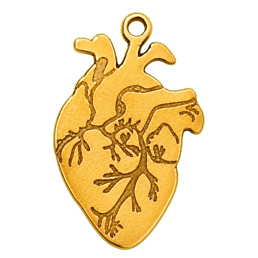 Charm Cuore anatomico Le Amikette scontornato