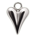 Charm Cuore bombato argento Le Amikette scontornato