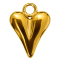Charm Cuore bombato dorato Le Amikette scontornato