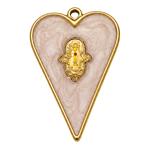 Charm Cuore mano di Fatima rosa Le Amikette scontornato