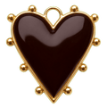 Charm Cuore marrone Le Amikette scontornato