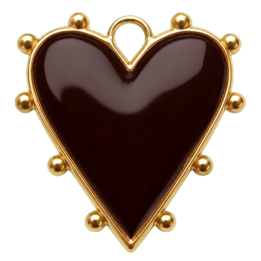 Charm Cuore marrone Le Amikette scontornato
