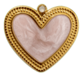 Charm Cuore medium rosa Le Amikette scontornato