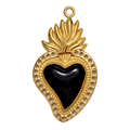 Charm Cuore sacro big nero Le Amikette scontornato