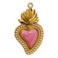 Charm Cuore sacro big rosa Le Amikette scontornato