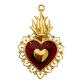 Charm Cuore sacro bordeux Le Amikette scontornato