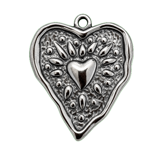 Charm Cuore Smaltato Big Silver Le Amikette scontornato