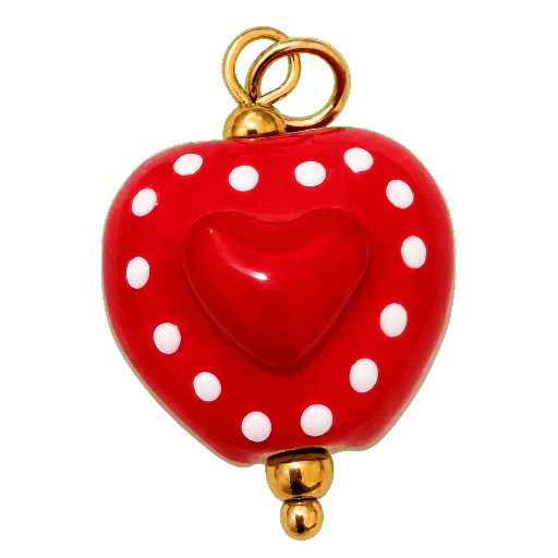 Charm Cuoricino ceramica Le Amikette scontornato