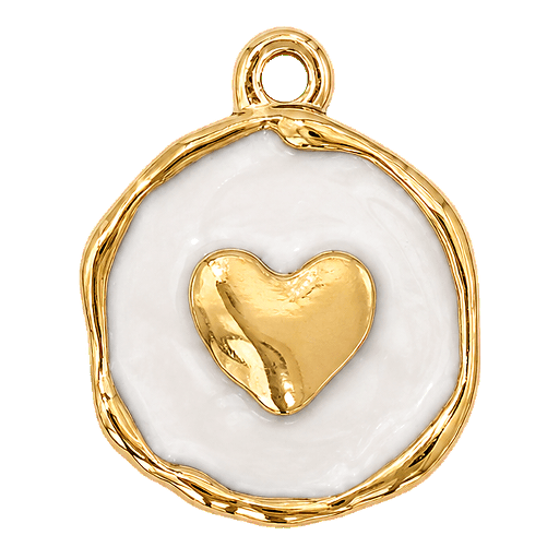 Charm Cuoricino tondo Le Amikette scontornato