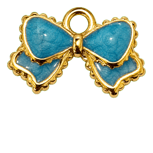 Charm Fiocchetto mini azzurro Le Amikette scontornato