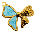 Charm Fiocco azzurro Le Amikette scontornato