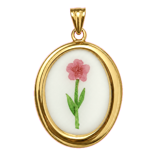 Charm Fiore rosa resina big Le Amikette scontornato
