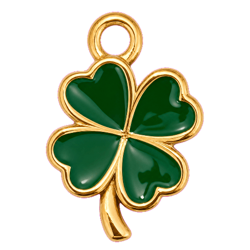Charm Quadrifoglio verde Le Amikette scontornato