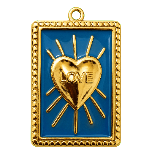 Charm Raggio di cuore azzurro Le Amikette scontornato