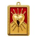 Charm Raggio di cuore rosso Le Amikette scontornato