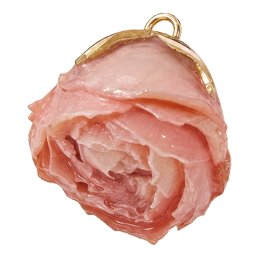 Charm Rosellina resina rosa Le Amikette scontornato