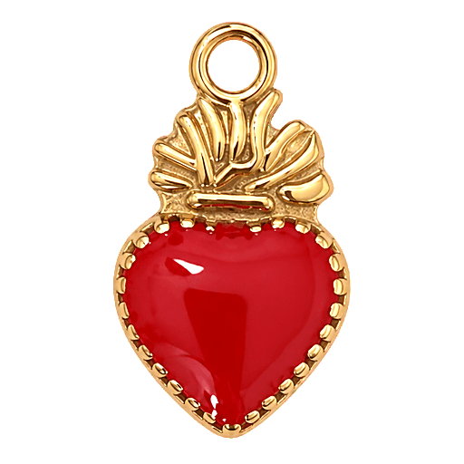 Charm Sacro cuore mini smaltato Le Amikette scontornato