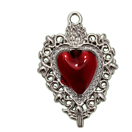 Charm Sacro cuore rosso medium Le Amikette scontornato