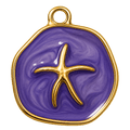 Charm Stella Marina Smaltata Viola Le Amikette scontornato