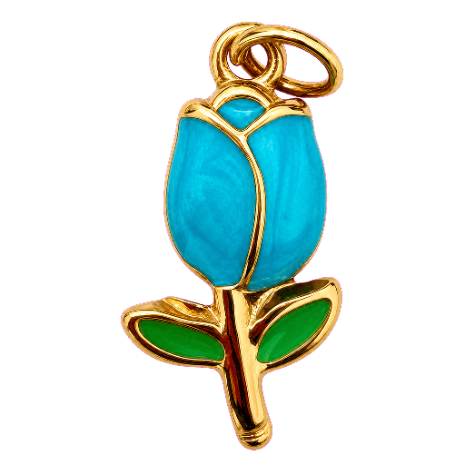 Charm Tulipano azzurro Le Amikette scontornato